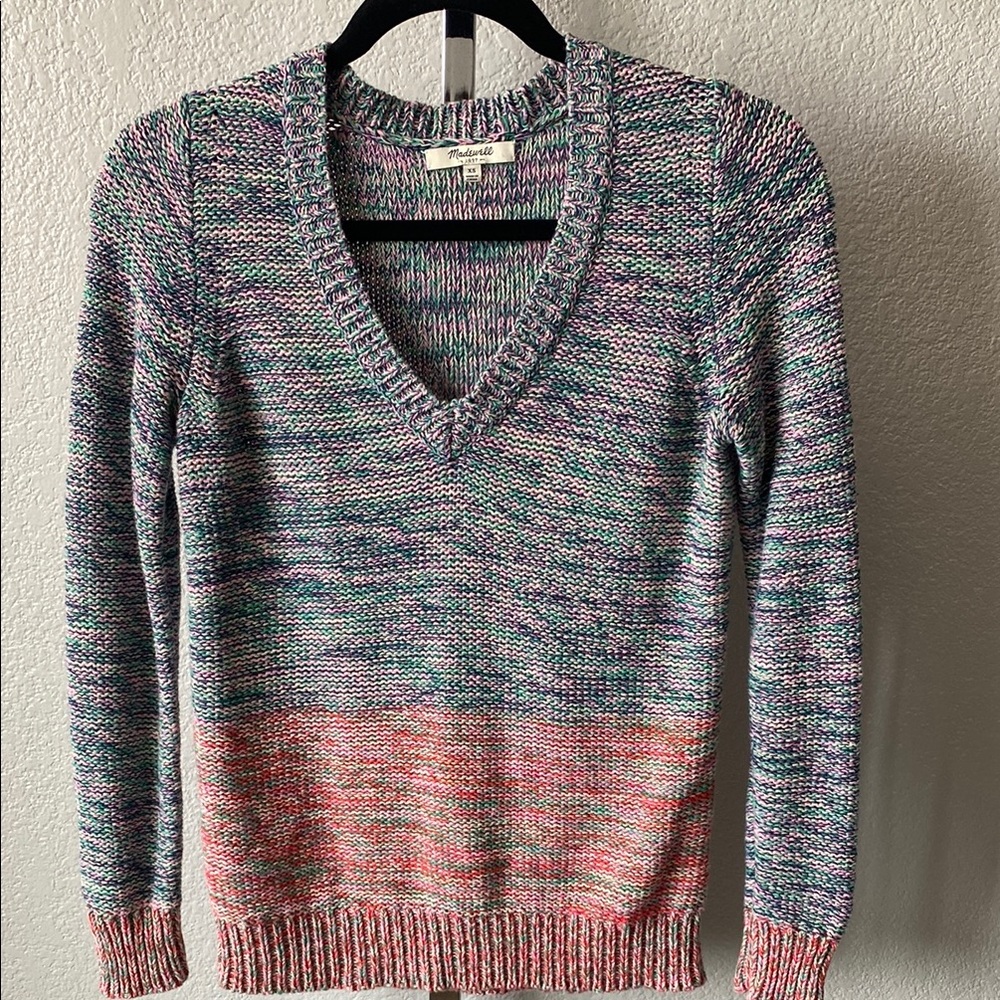 MADEWELL pullover Spectrum Sweater  V neck XS